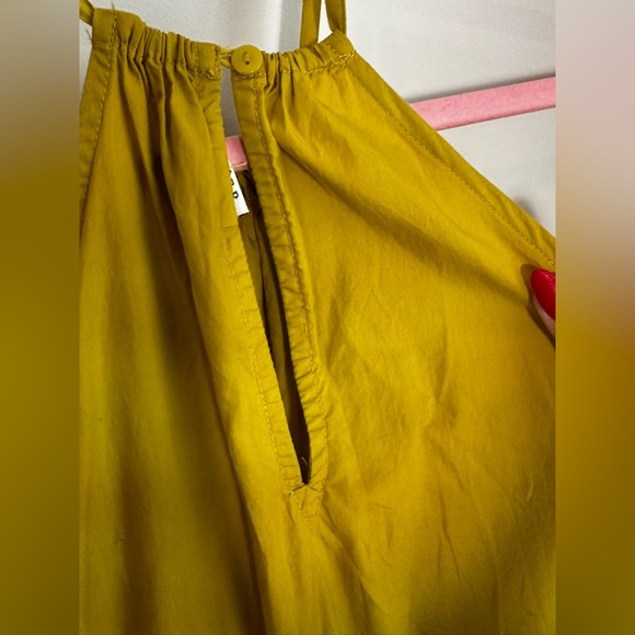 NWOT Chartreuse halter maxi dress w/ pockets - Picture 4 of 6